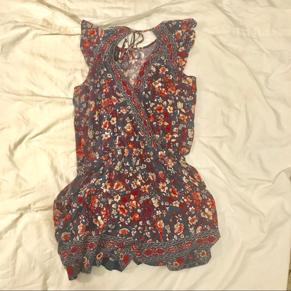Loft Blue Floral Sleeveless Romper Size SP - Picture 8 of 8